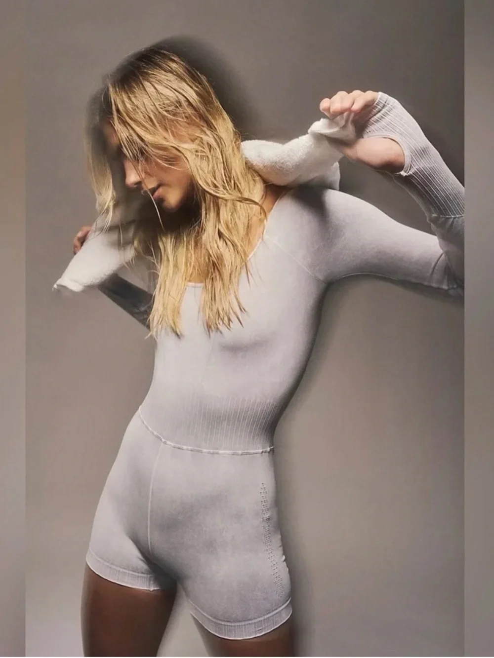 Free people Good Karma Long Sleeve Runsie romper